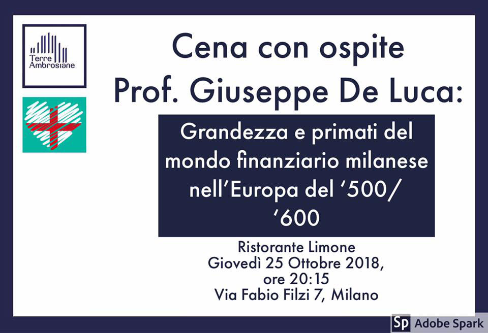 Eventi 2018 – Cena con Prof. Giuseppe