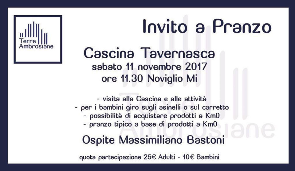 Eventi 2017 – Invito Cascina Tavernasca